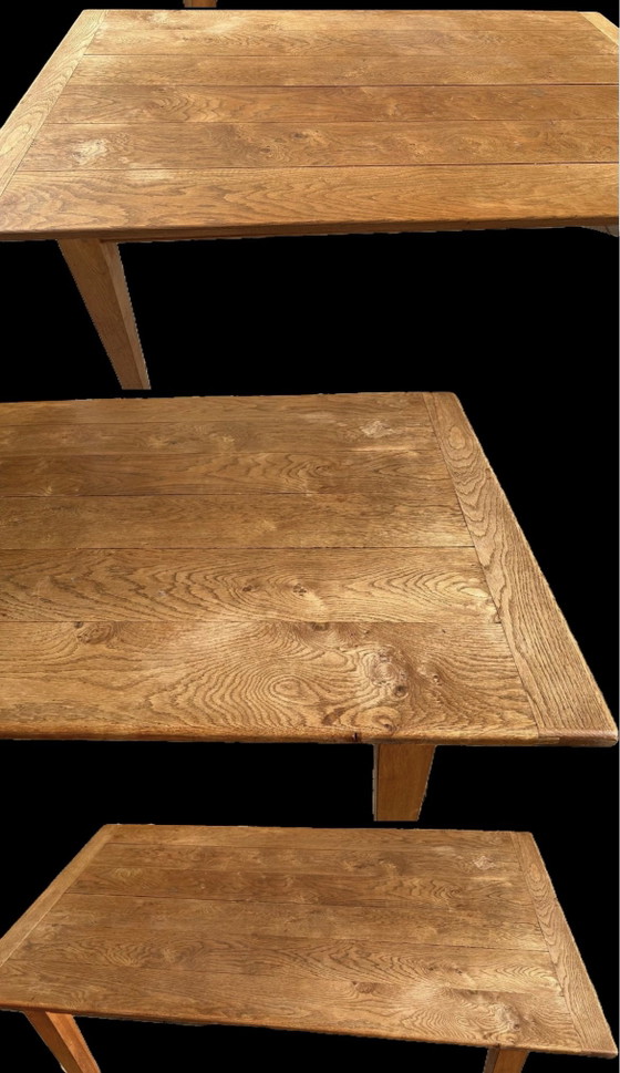 Massiver Eichentisch, Esstische, Holz, Beige (Foto 6 von 6)