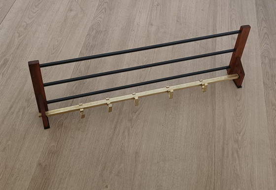 Image 1 of Fifties Danish design coat rack with hat shelf
