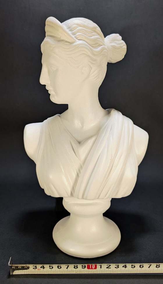 Bemalte Terrakotta-Büste der Artemis – Bildhauerei, Ceramic (photo 6 of 6)