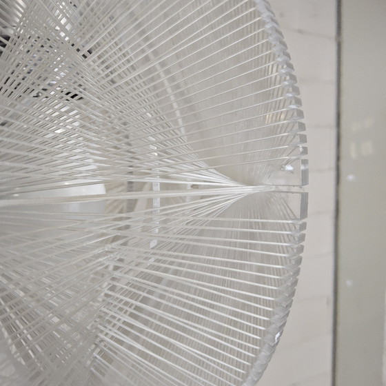 Image 1 of Vintage design Space-Age Paul Secon nylon draad hanglamp Sompex (70s) Spiderweb Swag lamp