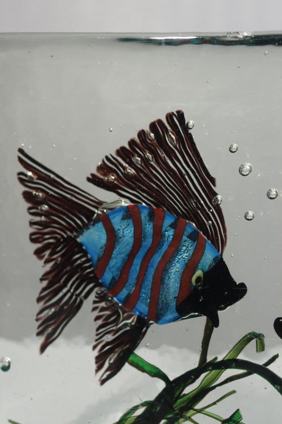Image 1 of 5.5 Kg Large Aquarium sculpture Alfredo Barbini Cenedese blown glass Murano 1970s