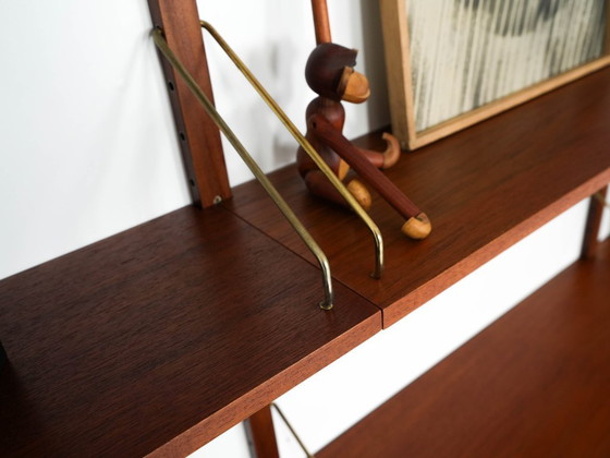 Image 1 of Teakhouten wandrek, Deens design, jaren 60, ontwerper: Poul Cadovius