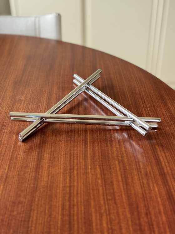 Image 1 of Set mit 2 Edelstahl-Untersetzern – minimalistisches Design