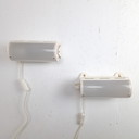 2 lampade da parete vintage Ikea Smyg lampada da comodino in metallo/plastica bianca