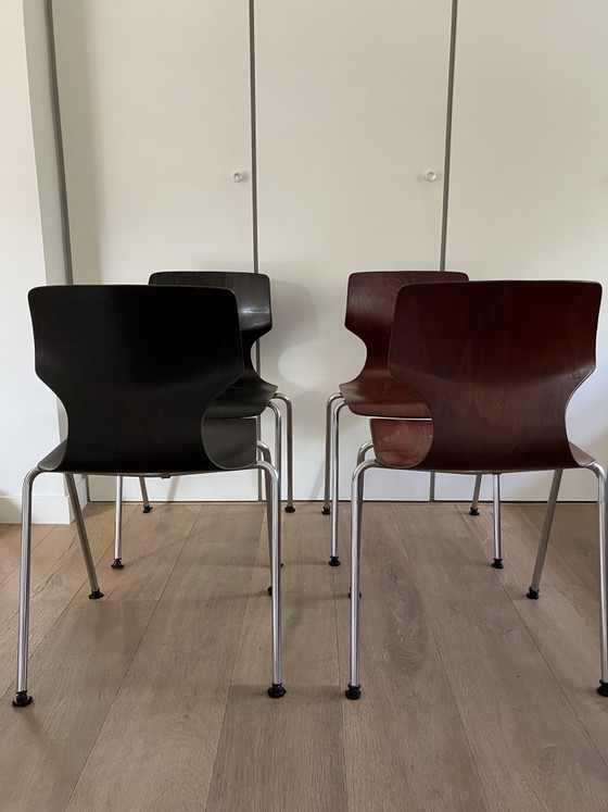 Image 1 of Flöttoto plywood pagholz chair 4 pieces