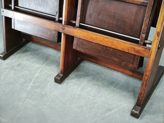 Image 1 of Panchina da cinema ceca a due posti degli anni '20 in legno di faggio, stile Art Déco.