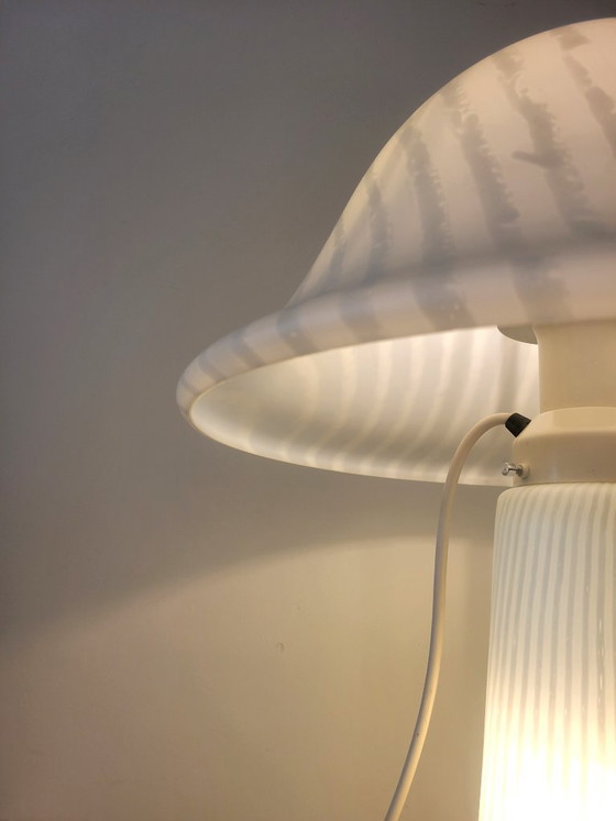 Image 1 of Grande lampe champignon de Peill & Putzler en verre zébré