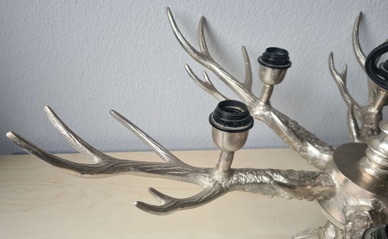 Lampe en bois de cerf Colmore by Diga. RARE!, Luminaires, Aluminium, Noir (photo 2 sur 13)