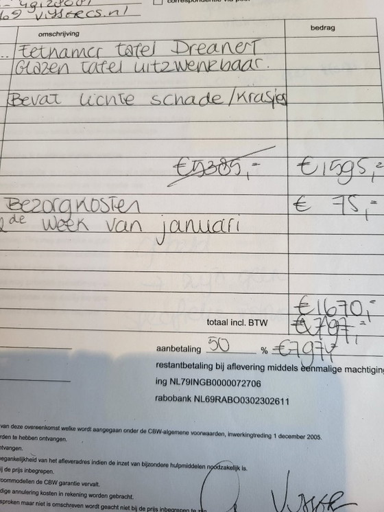 Image 1 of magnifique table pliante ovale avec pied en acier inoxydable