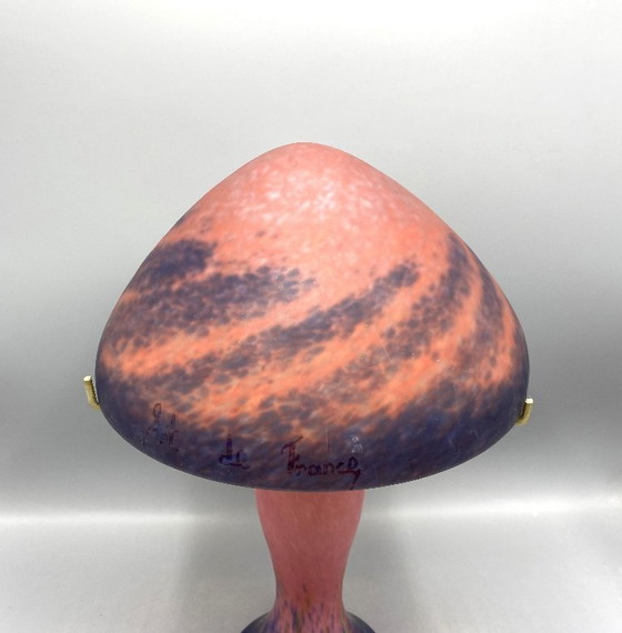 Image 1 of Art de France Lampe im Art-déco-Stil – Signiert „Art de France“ – 1970–1980 Pilzlampe