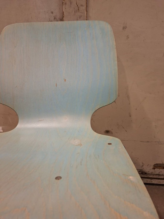 Image 1 of Sedia a sbalzo vintage Kusch & Co Flötotto anni '80, blu chiaro