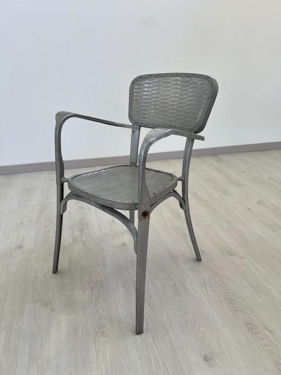 Image 1 of Aluminiumstühle - Avec-Plakette « Gaston Viort - Salon de Provence »