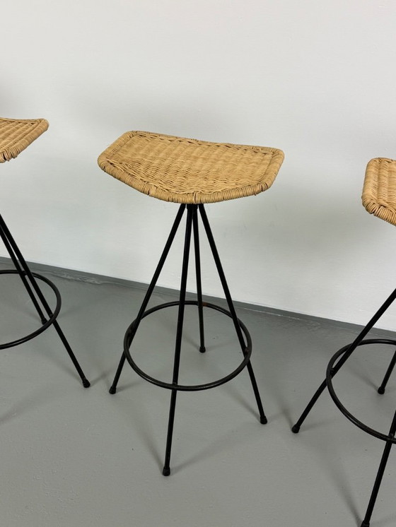 Image 1 of Taburetes de bar italianos de los años 60 (juego de 4)