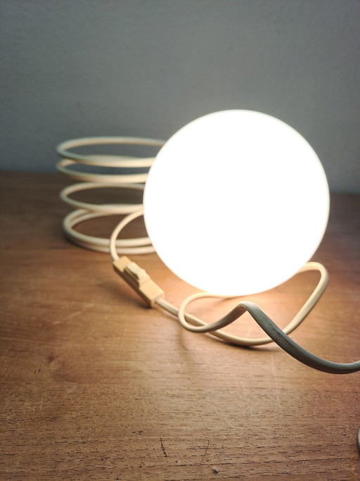 Space Age Spiral Globe Lamp – Vintage Belgian Lighting – 70s