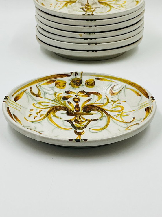 8 dessertborden Keraluc Quimper Renaissance 1960 – Servies, Ceramic (photo 8 of 10)