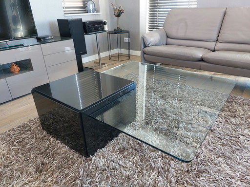 2x Glass Tables With Granite Base