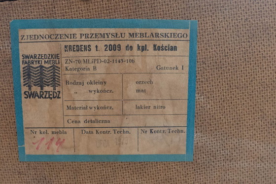 Image 1 of Lang vintage dressoir van SFM, Polen, jaren 1970