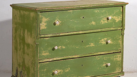 Antique green chest of drawers (c.1920) #12 (photo 3 of 40)