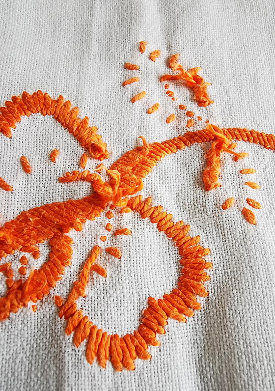 Image 1 of Art-Deco-Leinentischdecke