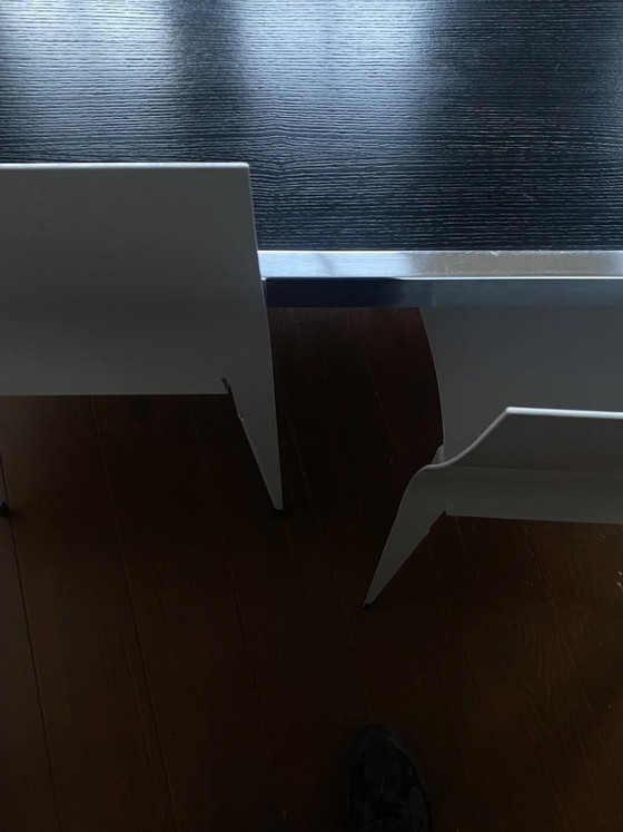 Pair Of 2 Fulfil Aluminum Grey Chairs By Matt Van Schijndel, 1989 – Mart van Schijndel, Dining chairs (photo 3 of 5)