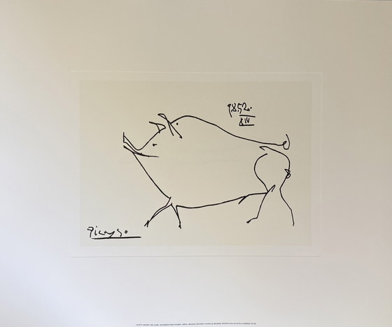 Image 1 of "Le petit cochon, 1952". Firmato e datato sulla lastra.