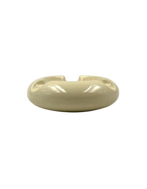 Posacenere in ceramica crema Space Age, Sicart Italia 1970