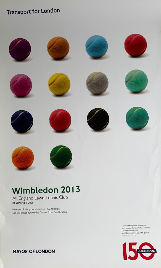 John Hunter, Championnats de Wimbledon 2013 (All England Lawn Tennis Club, 24 juin – 7 juillet), Imprimé au Royaume-Uni