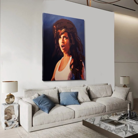 Image 1 of Oil painting portrait of Amy Winehouse