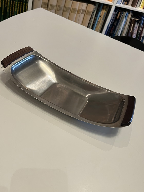 Image 1 of bol vintage danois en acier MCM