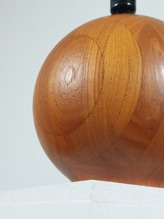 Image 1 of Pair of vintage mid-century teak table lamps from Kirk Copenhagen