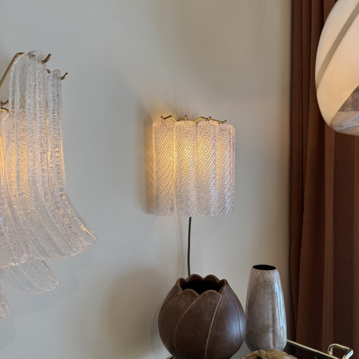 Italiaanse Murano tube glazen wandlamp