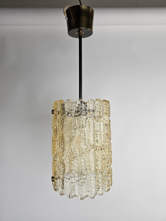 Image 1 of Lampada a sospensione Orrefors svedese in vetro dorato, anni '70