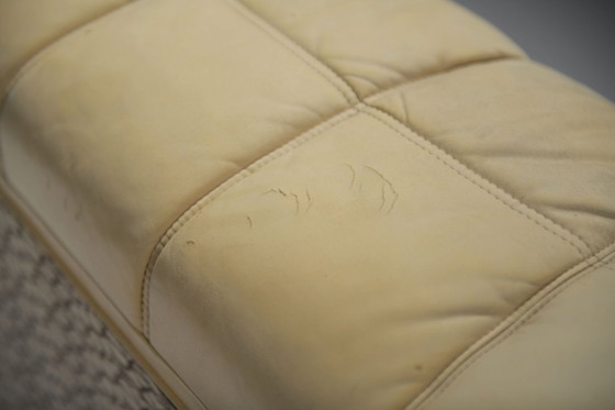 Image 1 of Kashima lounge chair in original leather by Michel Ducaroy - Ligne Roset 1980