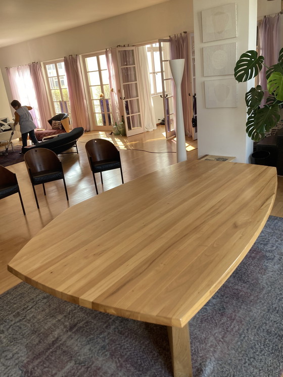 Image 1 of Grande table design en chêne massif - Faas van Dijk - Ozenfant - Linteloo
