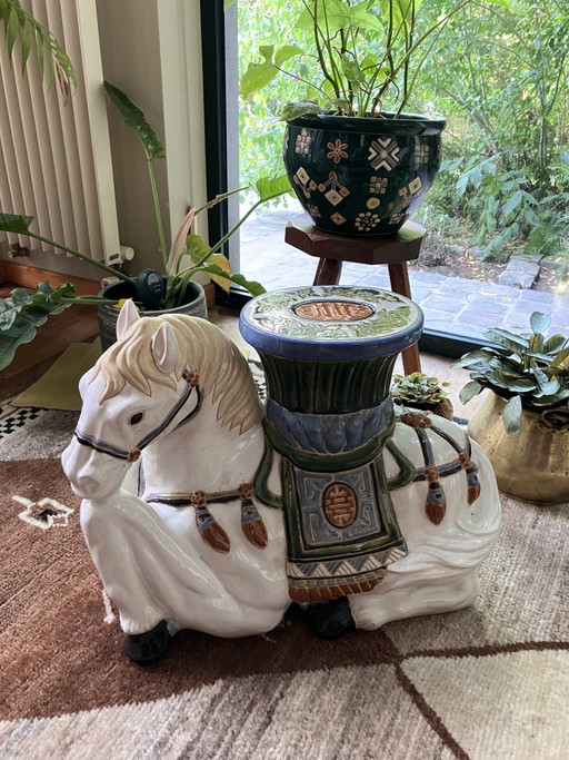 Supporto per piante a forma di cavallo vintage – zuil, Ceramic