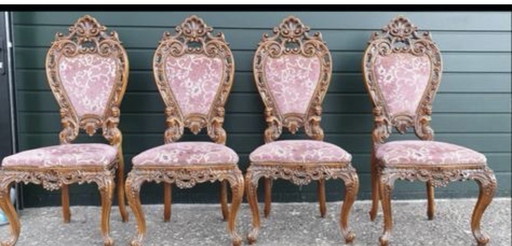 4 barok eetkamerstoelen