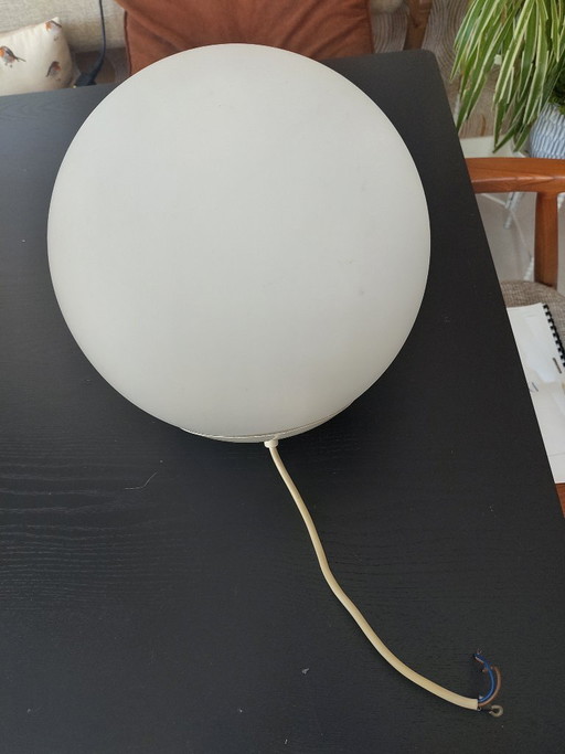 Vintage bol hanglamp glas 