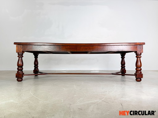 Table de salle à manger rustique 260cm de long en bois antique Table de campagne