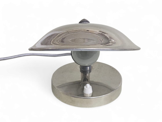 NAPAKO table lamp / bedside lamp, Josef Hůrka, 1930s, Art Deco – Metal, Chrome (photo 3 of 8)