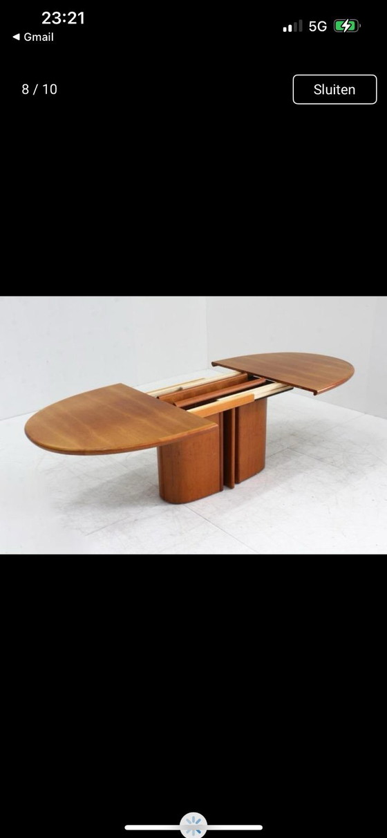 Image 1 of Vintage Skovby extendable oval dining table