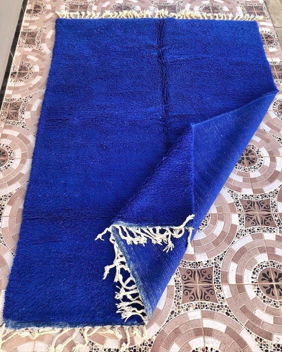 Authentiek tapijt van puur wol, traditioneel Majorelle-blauw, 150/250 cm – Alberto Bazzani (photo 4 of 9)