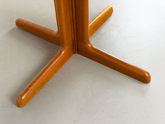 Image 1 of Danish Round Teak Dining Table With Extensions By Gudme Møbelfabrik, 1970S