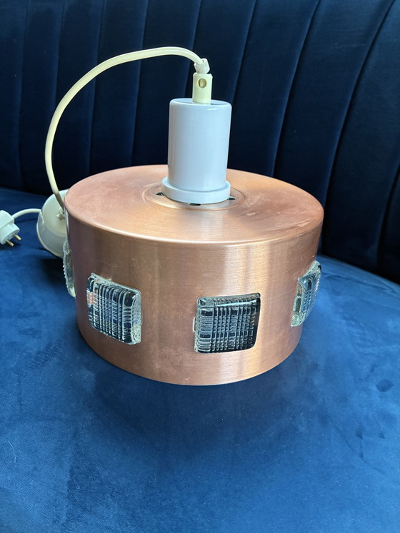 Vintage Einar Backstrom Hanglamp – Hanglampen, Copper, Plastic (photo 3 of 10)