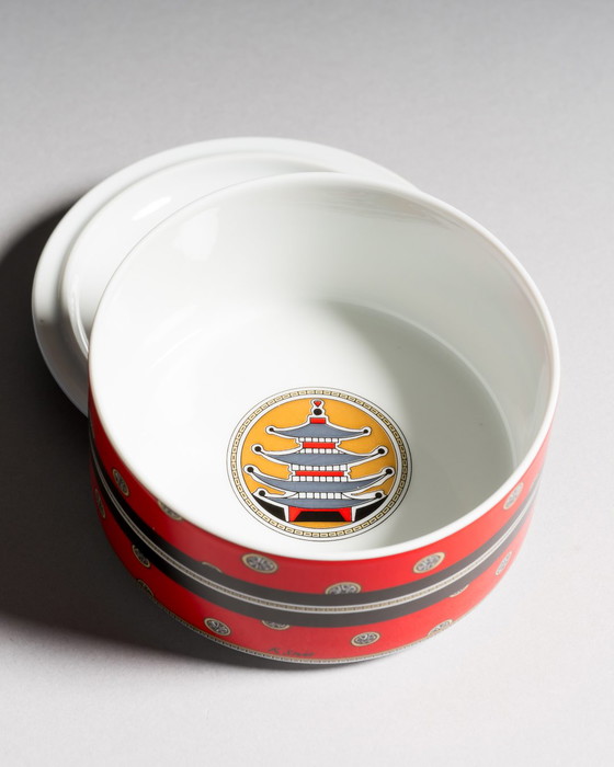 Image 1 of Rosenthal Porzellan Sammler-Deckeldose Nr.7 Ein Besuch in Japan Sammlerdose Reisen