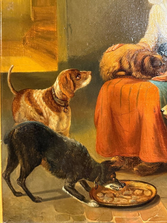 Image 1 of Zacharia Noterman (1823 - 1890) - dipinto ad olio del XIX secolo