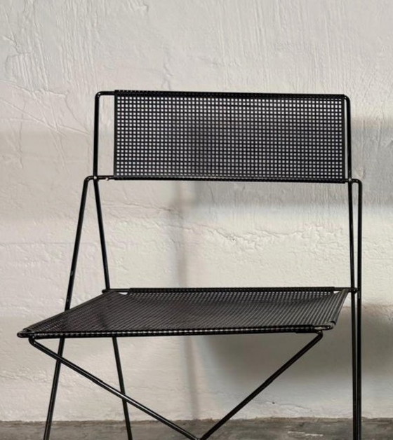 Image 1 of Niels Jørgen Haugesen X Line perforated metal chair 
