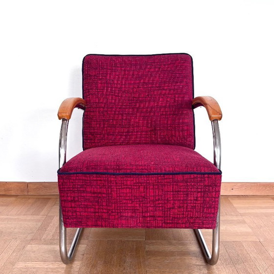 Image 1 of Funktionalistischer Sessel, restauriert, Tschechoslowakei