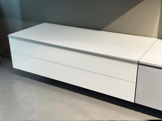 Scala mediameubel, Spectral, tv-meubelen, Glas, Textiel, Wit, Modern (foto 3 van 7)