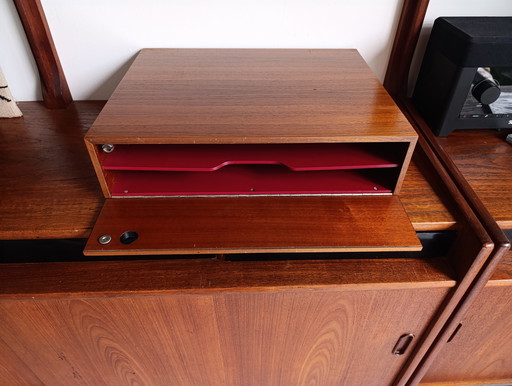 MCM Minimalistische Vintage Teak Vinyl Platenhoes Opbergdoos DUAL