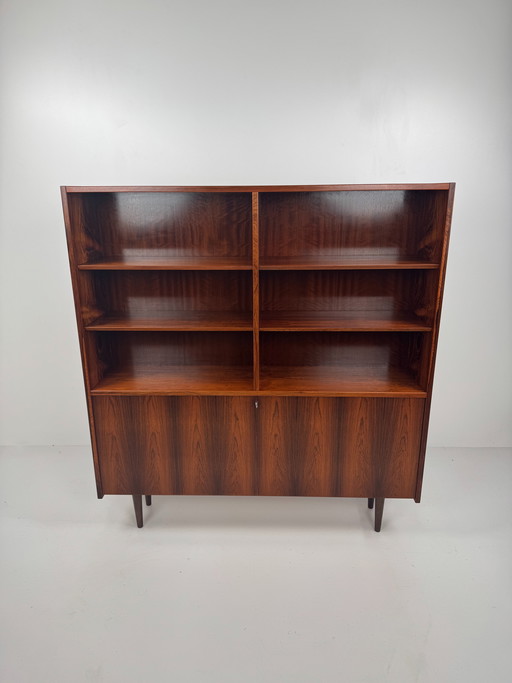 Poul Hundevad Rosewood Bookcase – Danish Design with Hidden Functionality